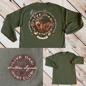 Southern Legends Men‘s Long Sleeve Live Oak Hunter Green Deer T-shirt XL…